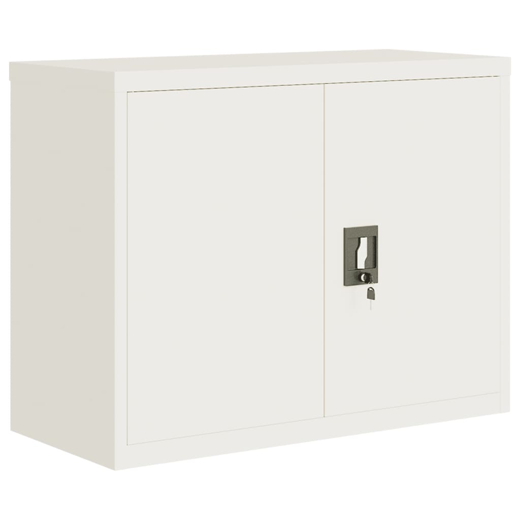 File Cabinet White 90x40x70 cm Steel