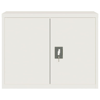 File Cabinet White 90x40x70 cm Steel