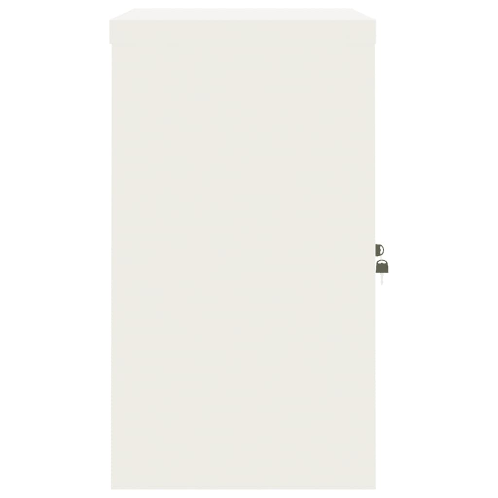 File Cabinet White 90x40x70 cm Steel