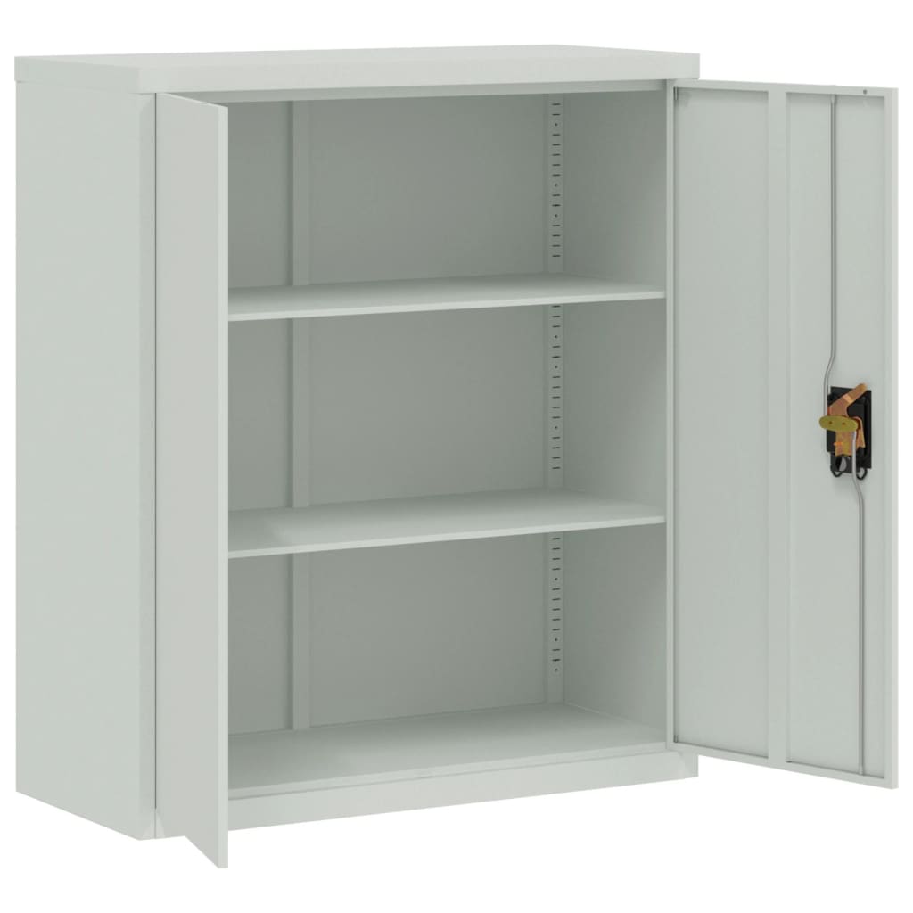 File Cabinet Light Grey 90x40x105 cm Steel