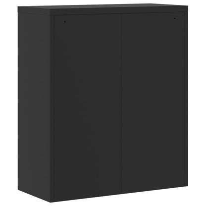 File Cabinet Black 90x40x105 cm Steel