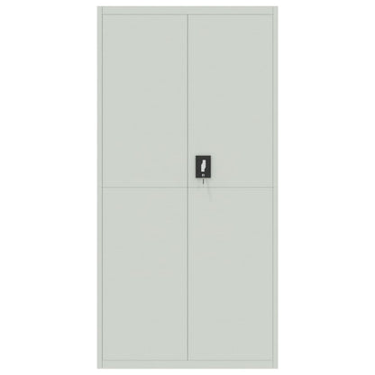 File Cabinet Light Grey 90x40x180 cm Steel