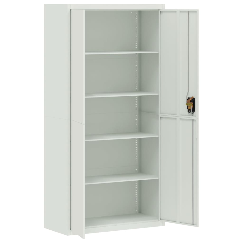 File Cabinet Light Grey 90x40x180 cm Steel