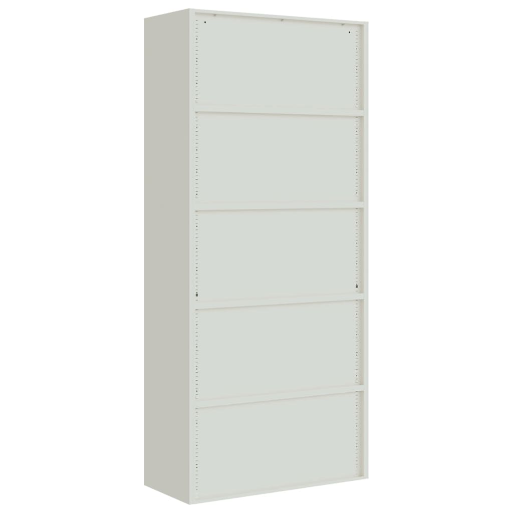 File Cabinet Light Grey and Blue 90x40x200 cm Steel