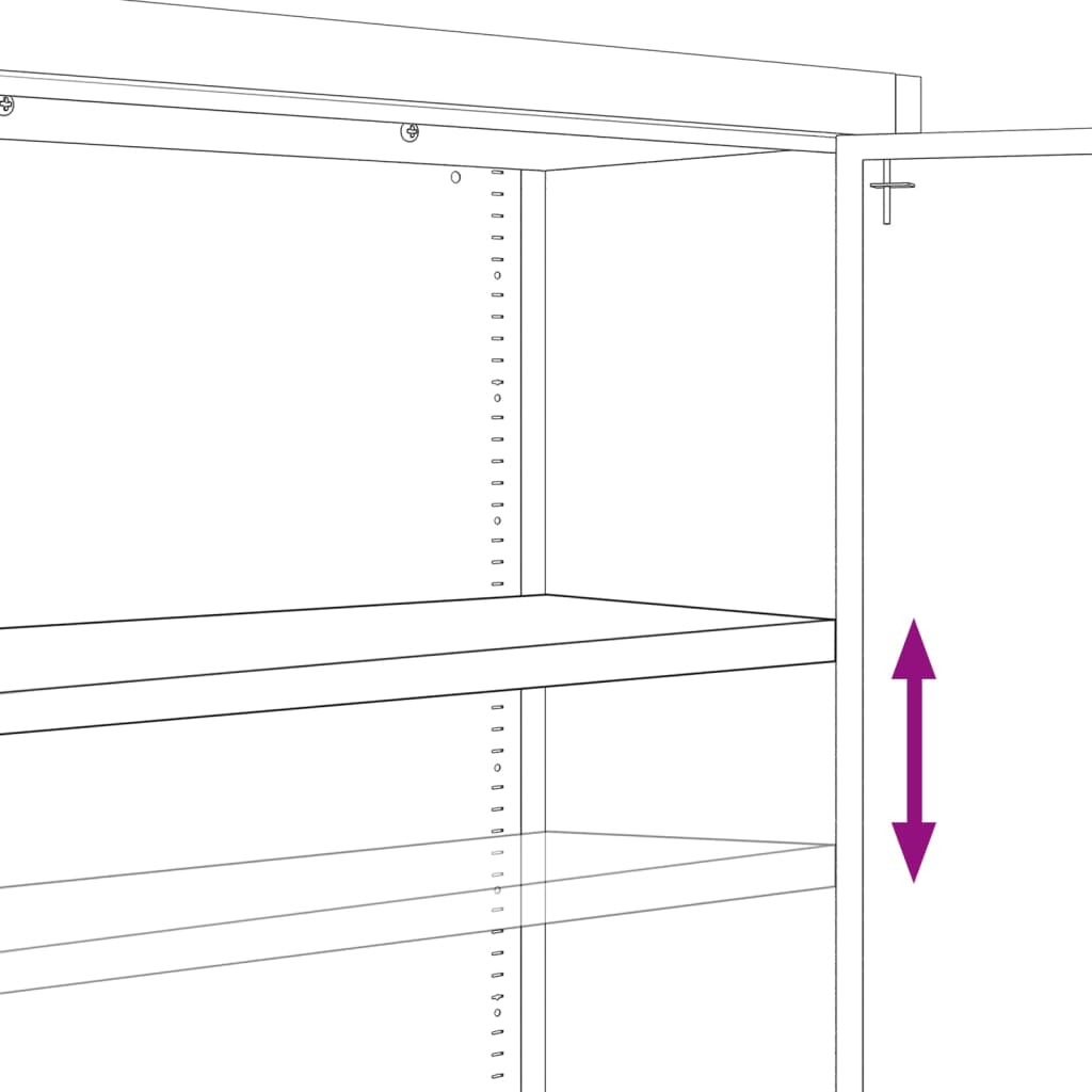 File Cabinet Light Grey and Blue 90x40x200 cm Steel