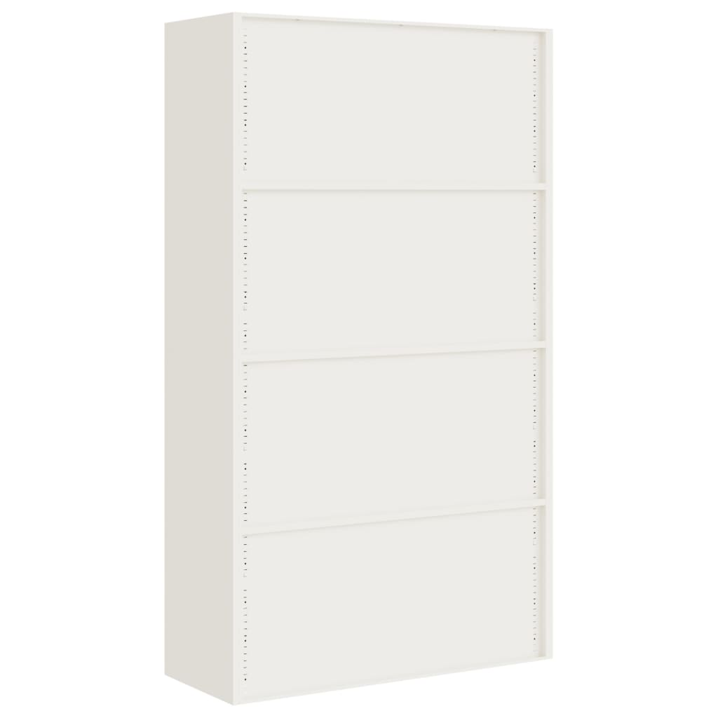 File Cabinet White 105x40x180 cm Steel