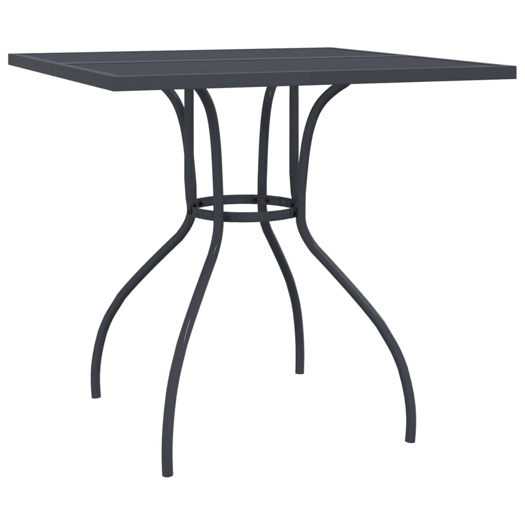 3 Piece Garden Dining Set Anthracite Steel