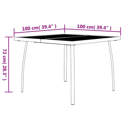 5 Piece Garden Dining Set Anthracite Steel