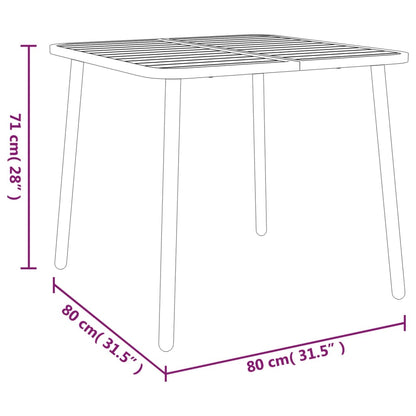 3 Piece Garden Dining Set Anthracite Steel