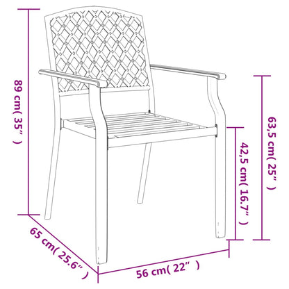 5 Piece Garden Dining Set Anthracite Steel