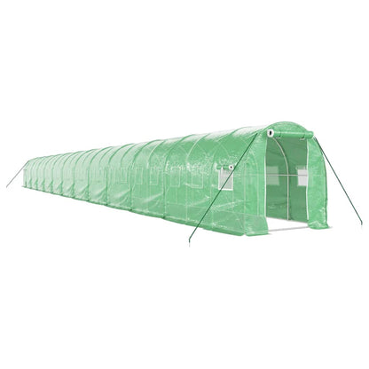 Greenhouse with Steel Frame Green 48m² 24x2x2 m