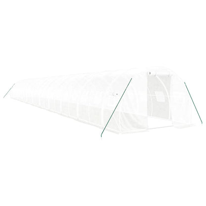 Greenhouse with Steel Frame White 66 m² 22x3x2 m