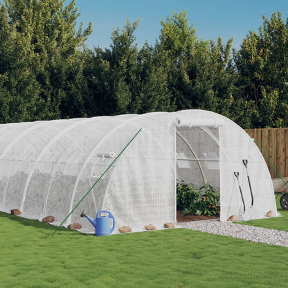 Greenhouse with Steel Frame White 72 m² 18x4x2 m