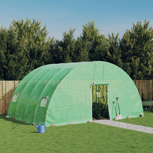 Greenhouse with Steel Frame Green 24 m² 6x4x2.85 m