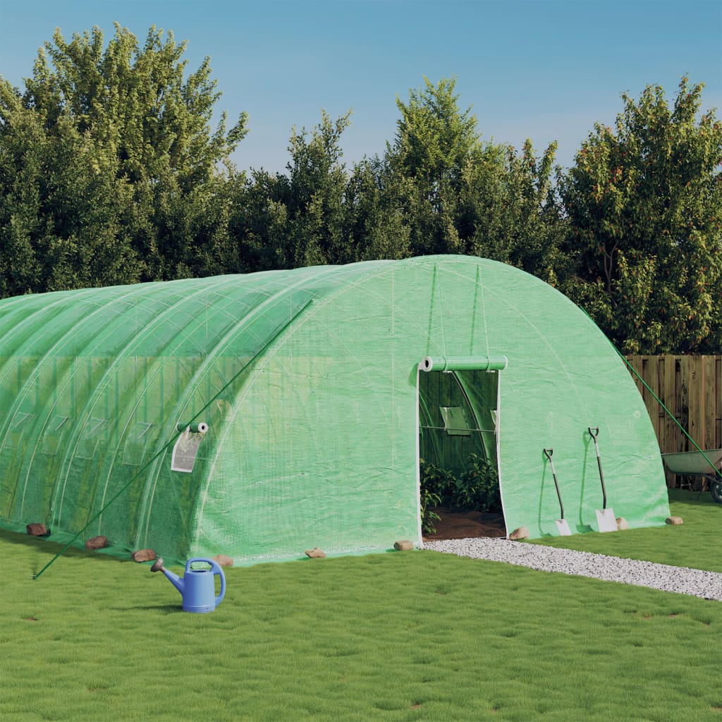 Greenhouse with Steel Frame Green 144 m² 24x6x2.85 m