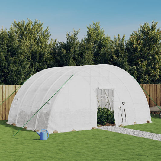 Greenhouse with Steel Frame White 24 m² 6x4x2.85 m