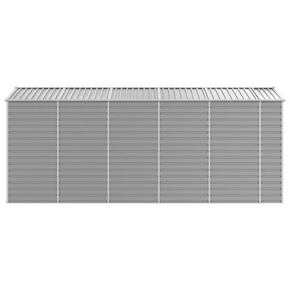 Garden Shed Light Grey 191x470x198 cm Galvanised Steel