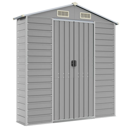 Garden Shed Light Grey 191x980x198 cm Galvanised Steel