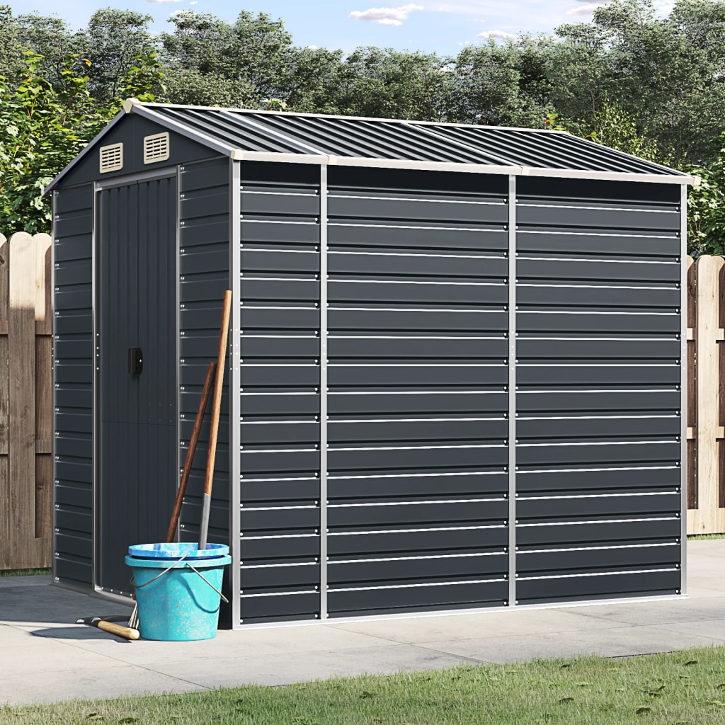 Garden Shed Anthracite 191x215x198 cm Galvanised Steel