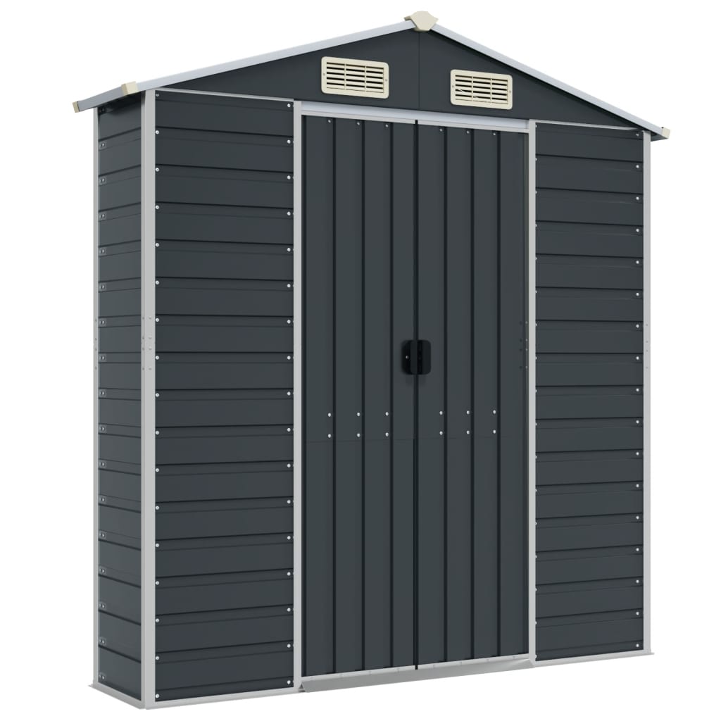 Garden Shed Anthracite 191x555x198 cm Galvanised Steel