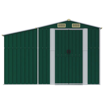 Garden Shed Green 277x365.5x179 cm Galvanised Steel