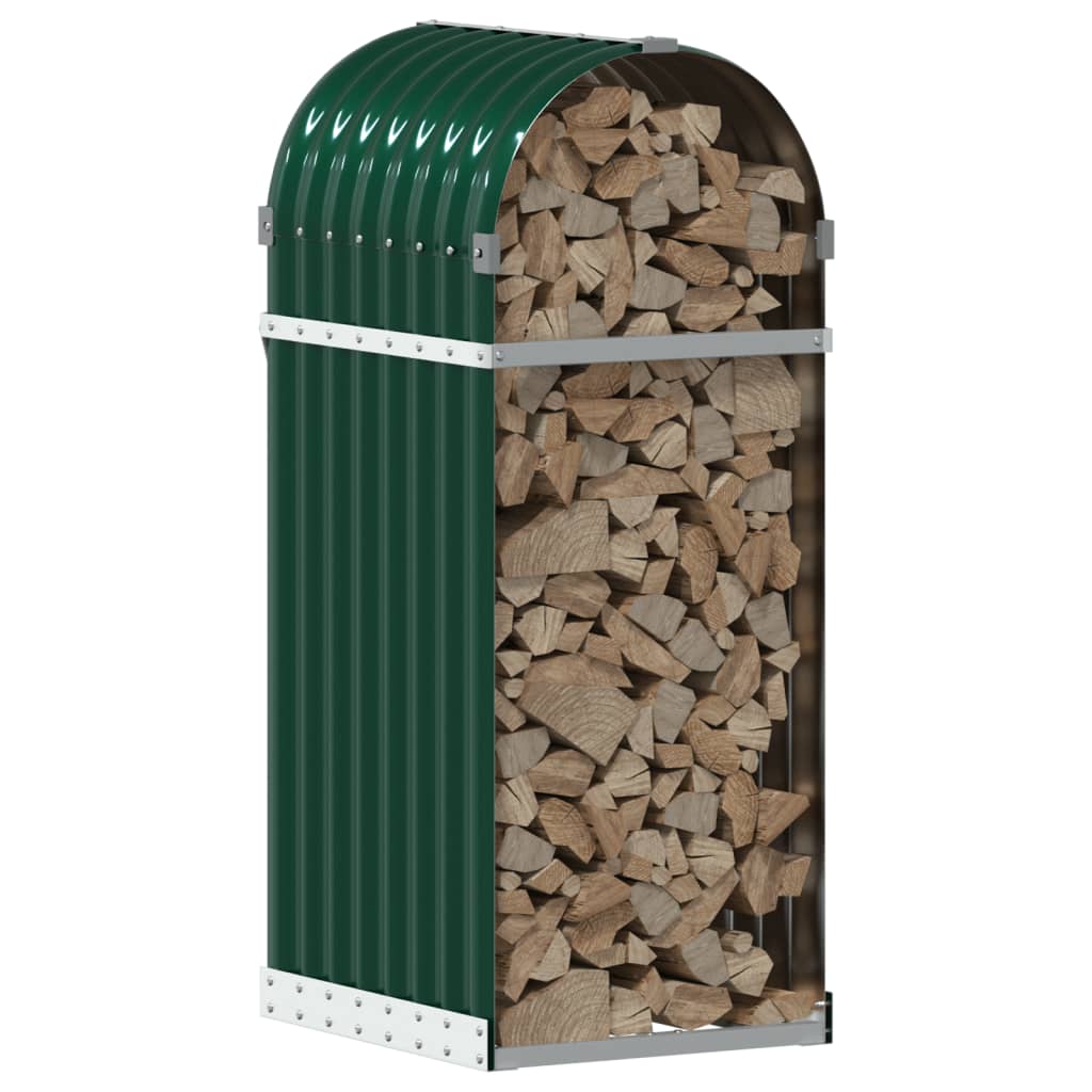 Log Holder Green 40x45x100 cm Galvanised Steel