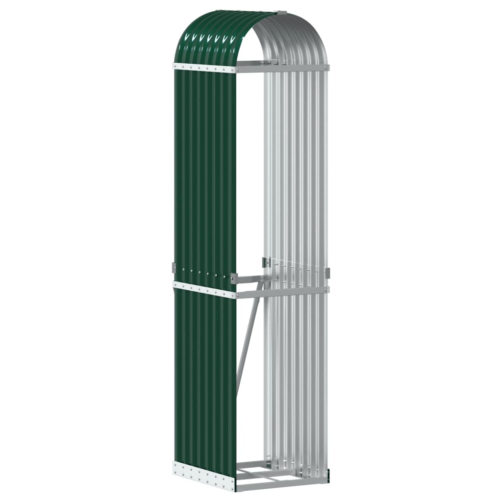 Log Holder Green 40x45x170 cm Galvanised Steel