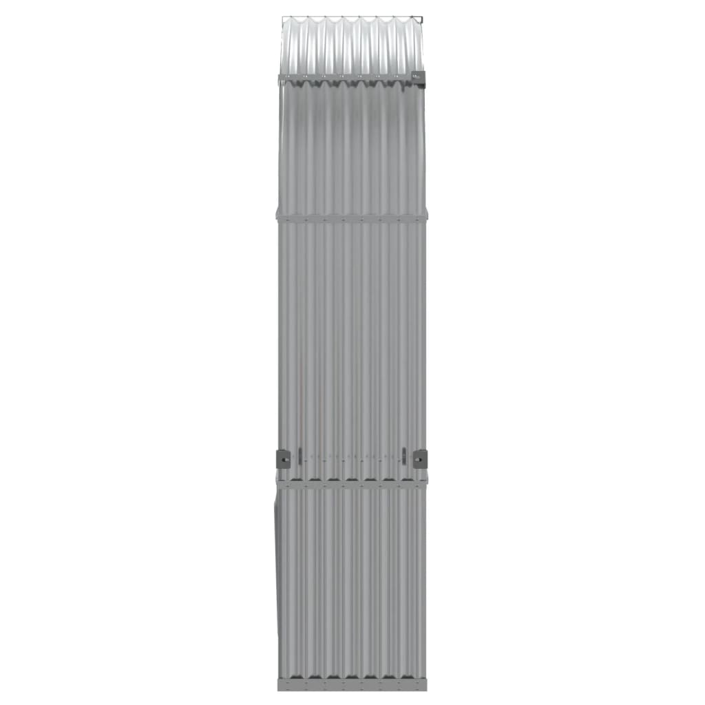 Log Holder Light Grey 120x45x210 cm Galvanised Steel