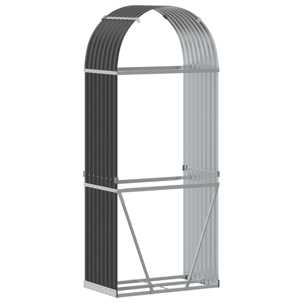 Log Holder Anthracite 80x45x190 cm Galvanised Steel