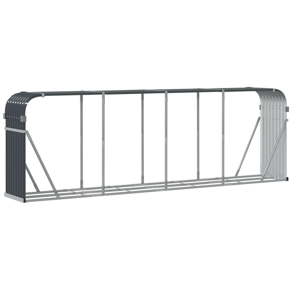 Log Holder Anthracite 300x45x100 cm Galvanised Steel