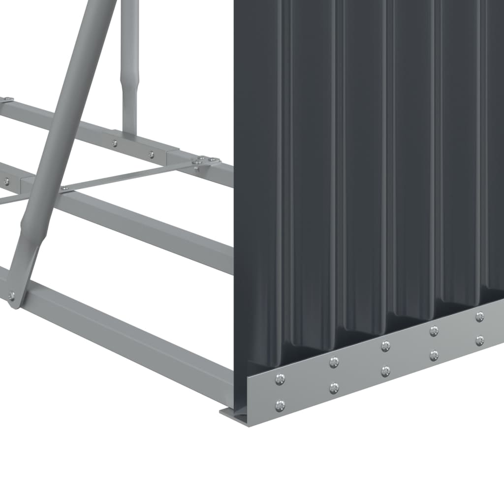 Log Holder Anthracite 300x45x100 cm Galvanised Steel