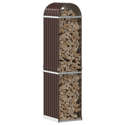 Log Holder Brown 40x45x170 cm Galvanised Steel