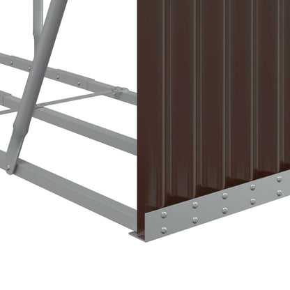 Log Holder Brown 180x45x100 cm Galvanised Steel