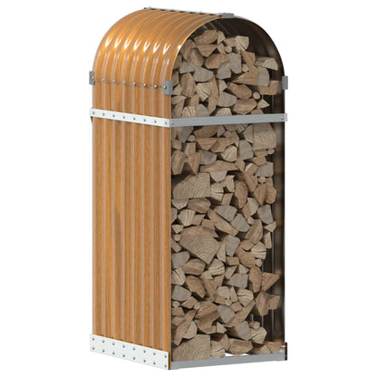 Log Holder Light Brown 40x45x100 cm Galvanised Steel