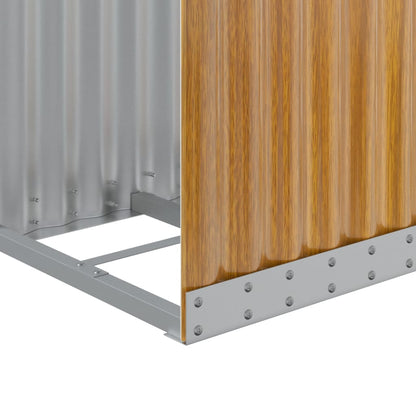 Log Holder Light Brown 40x45x170 cm Galvanised Steel