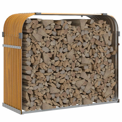 Log Holder Light Brown 120x45x100 cm Galvanised Steel