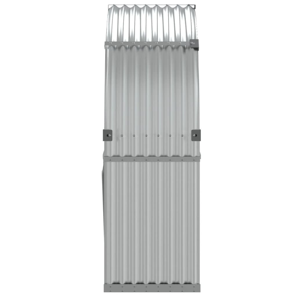 Log Holder Silver 120x45x140 cm Galvanised Steel