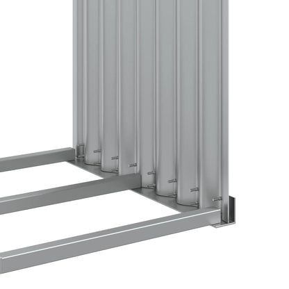 Log Holder Silver 120x45x100 cm Galvanised Steel