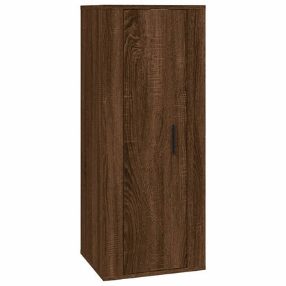 3 Piece TV Cabinet Set Brown Oak Engineered Wood