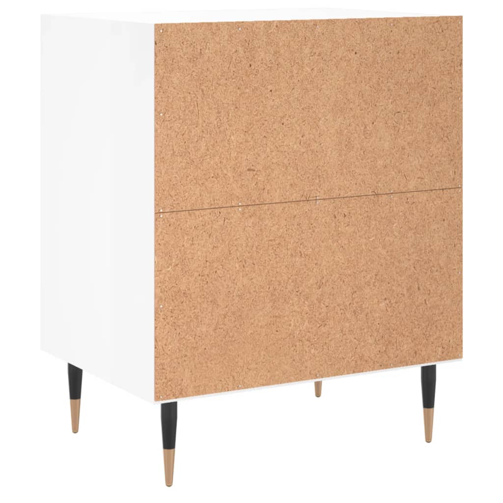 Bedside Cabinet High Gloss White 40x30x50 cm Engineered Wood