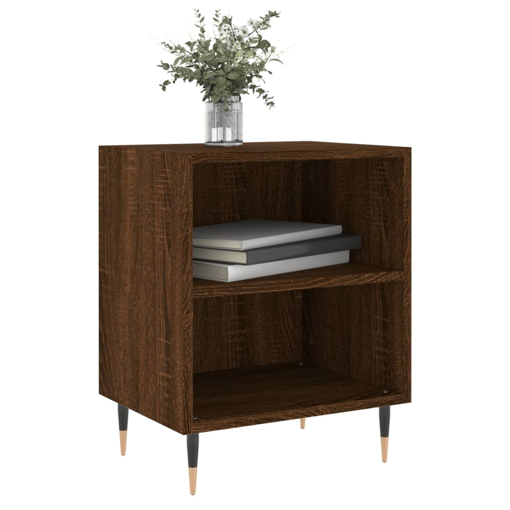 Bedside Cabinets 2 pcs Brown Oak 40x30x50 cm Engineered Wood