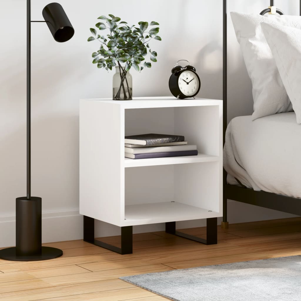 Bedside Cabinet White 40x30x50 cm Engineered Wood