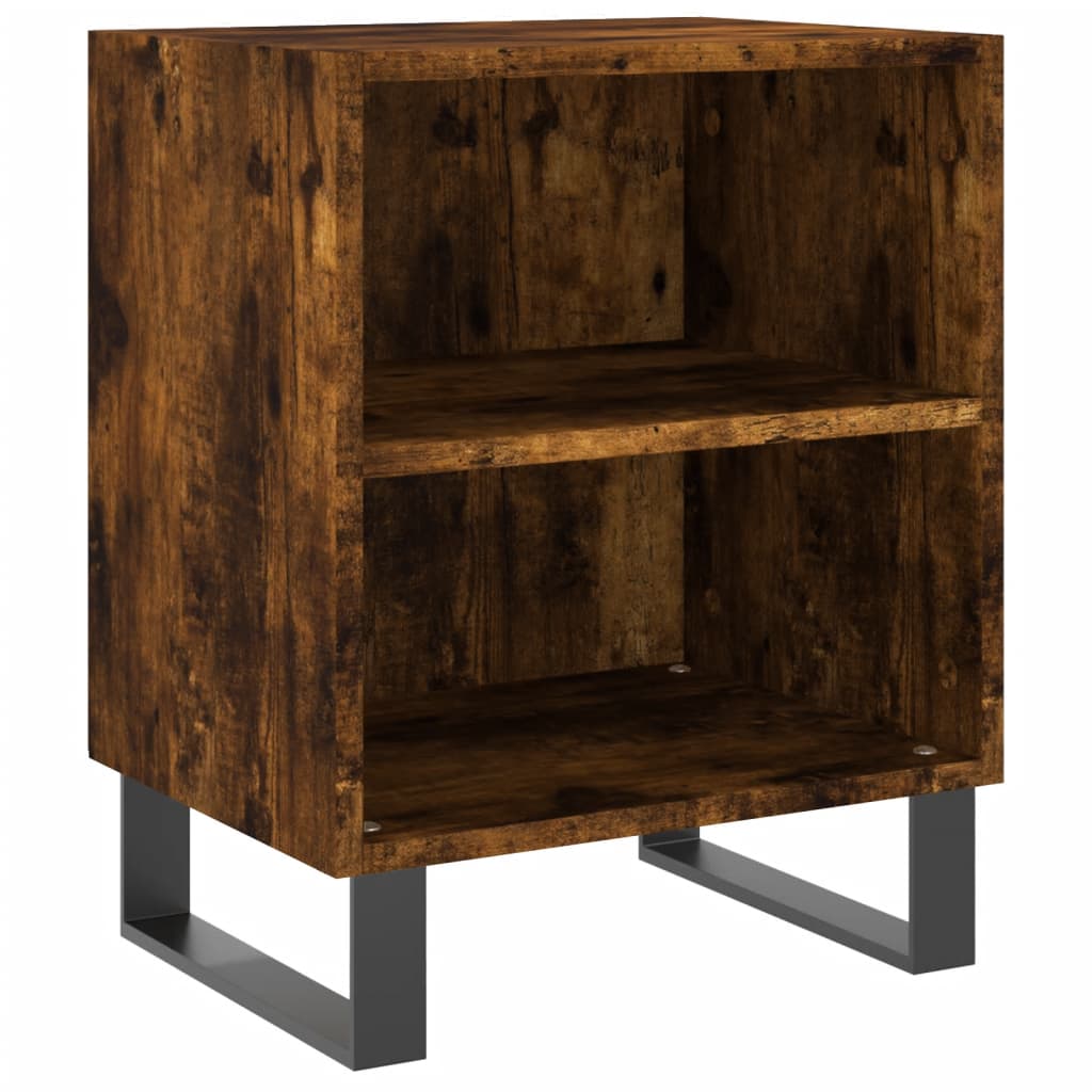 Bedside Cabinet Smoked Oak 40x30x50 cm Engineered Wood