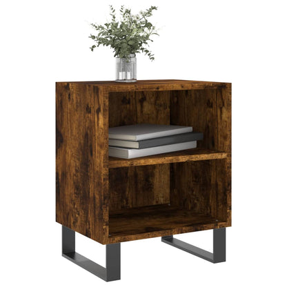 Bedside Cabinet Smoked Oak 40x30x50 cm Engineered Wood