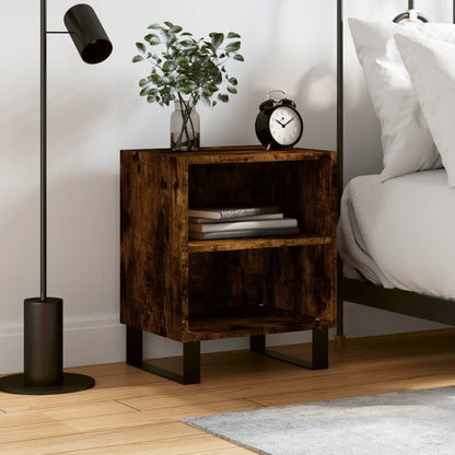 Bedside Cabinet Smoked Oak 40x30x50 cm Engineered Wood