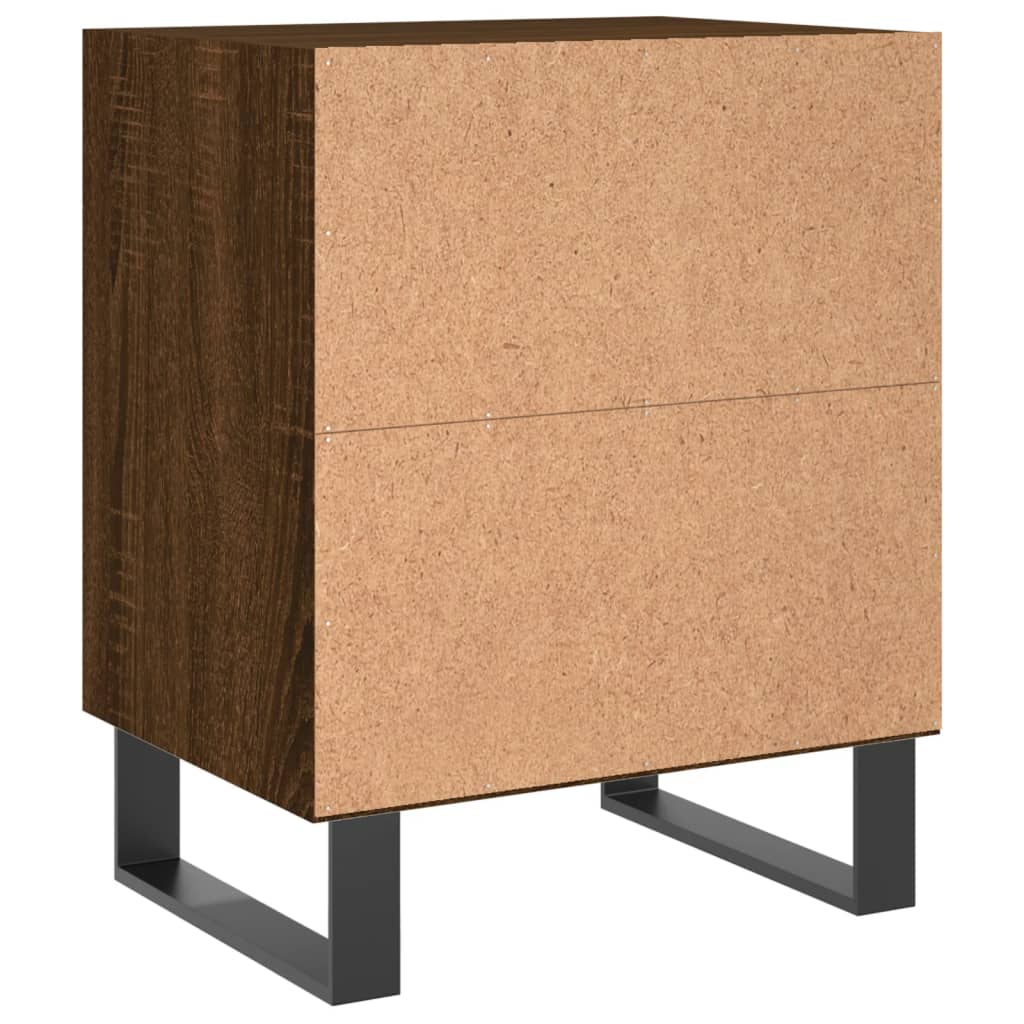 Bedside Cabinet Brown Oak 40x30x50 cm Engineered Wood