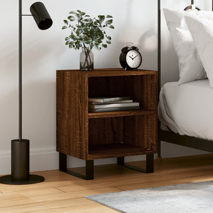 Bedside Cabinet Brown Oak 40x30x50 cm Engineered Wood