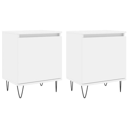 Bedside Cabinets 2 pcs White 40x30x50 cm Engineered Wood