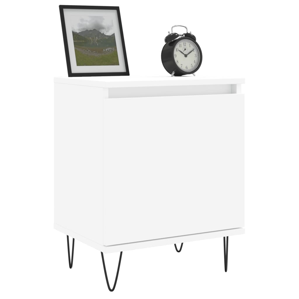 Bedside Cabinets 2 pcs White 40x30x50 cm Engineered Wood