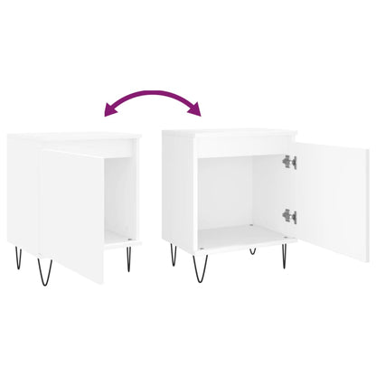 Bedside Cabinets 2 pcs White 40x30x50 cm Engineered Wood